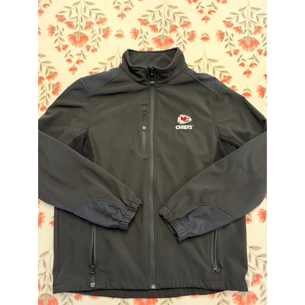 Dunbrooke Kansas City Chiefs Mens XL Black Softshell Full Zip Jacket NFL